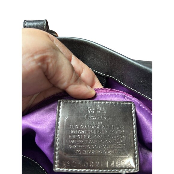 Coach 12937 Madison Sabrina Satchel – Black Leather Convertible Shoulder Bag - Picture 12 of 14